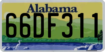 AL license plate 66DF311