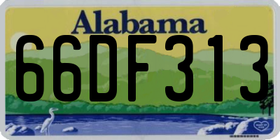 AL license plate 66DF313
