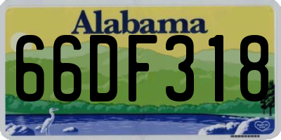 AL license plate 66DF318