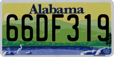 AL license plate 66DF319