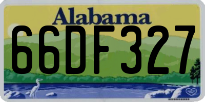 AL license plate 66DF327