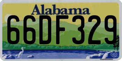 AL license plate 66DF329