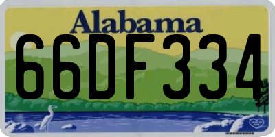 AL license plate 66DF334