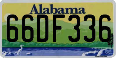 AL license plate 66DF336