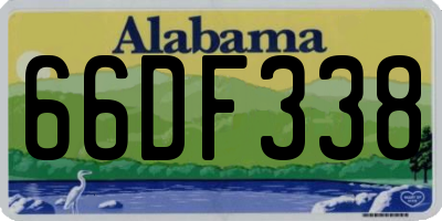AL license plate 66DF338