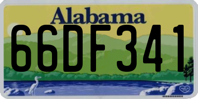 AL license plate 66DF341