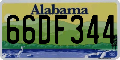 AL license plate 66DF344