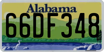 AL license plate 66DF348