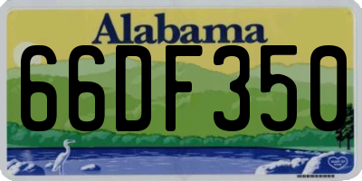 AL license plate 66DF350