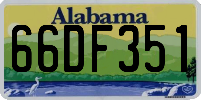 AL license plate 66DF351