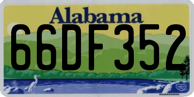 AL license plate 66DF352