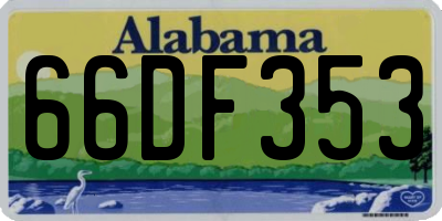 AL license plate 66DF353