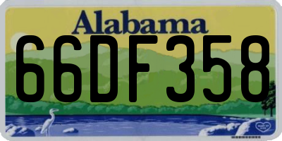 AL license plate 66DF358