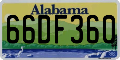 AL license plate 66DF360