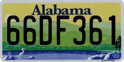 AL license plate 66DF361