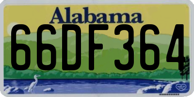 AL license plate 66DF364