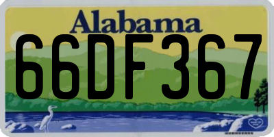 AL license plate 66DF367