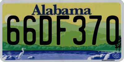 AL license plate 66DF370