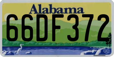 AL license plate 66DF372