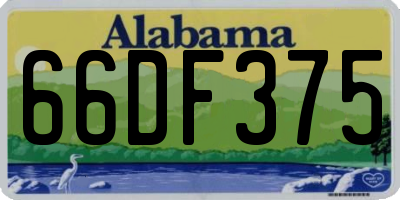 AL license plate 66DF375