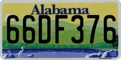 AL license plate 66DF376