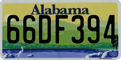 AL license plate 66DF394