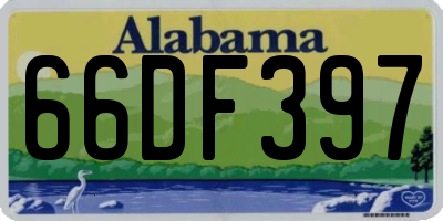 AL license plate 66DF397