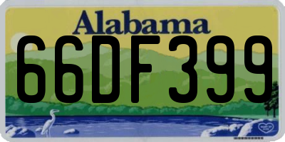 AL license plate 66DF399