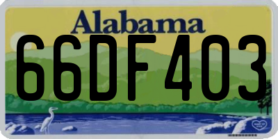 AL license plate 66DF403