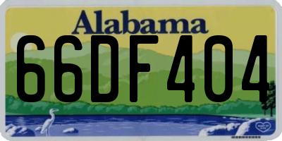 AL license plate 66DF404