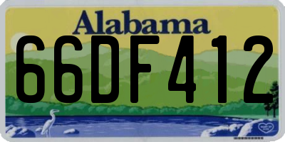 AL license plate 66DF412