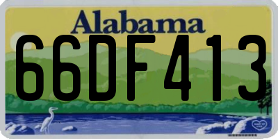 AL license plate 66DF413