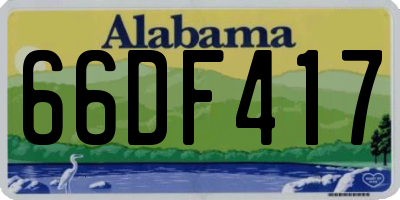 AL license plate 66DF417