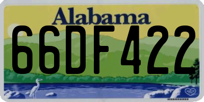AL license plate 66DF422