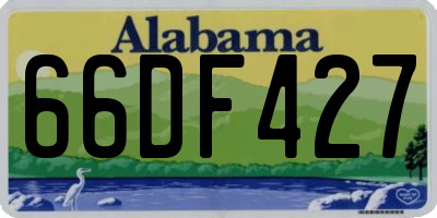 AL license plate 66DF427