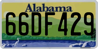 AL license plate 66DF429