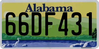 AL license plate 66DF431