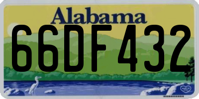 AL license plate 66DF432