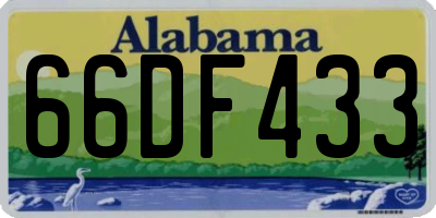AL license plate 66DF433