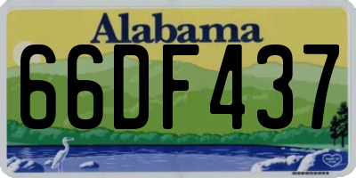 AL license plate 66DF437