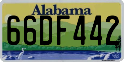 AL license plate 66DF442
