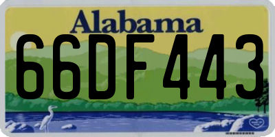 AL license plate 66DF443