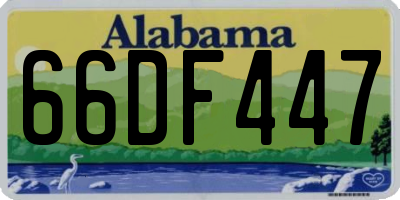 AL license plate 66DF447