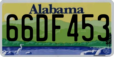 AL license plate 66DF453