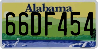 AL license plate 66DF454
