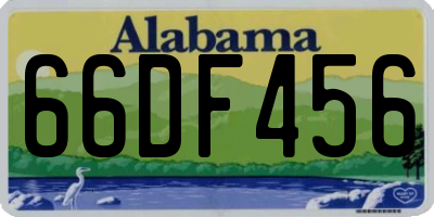 AL license plate 66DF456