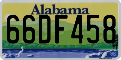 AL license plate 66DF458