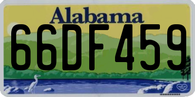 AL license plate 66DF459