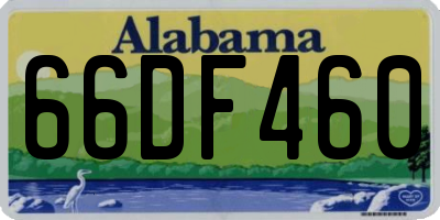 AL license plate 66DF460