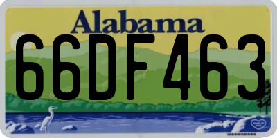 AL license plate 66DF463